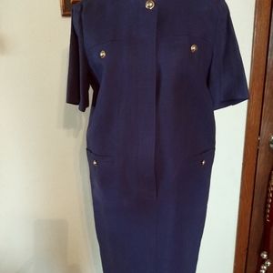 MaxMara Navy Blue Dress